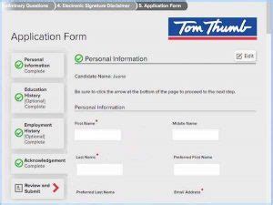 tom thumb job application online